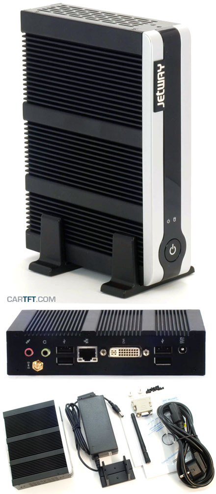 Jetway JBC360F33W-B (Intel Atom 1.6Ghz, WLAN) [<b>FANLESS</b>]